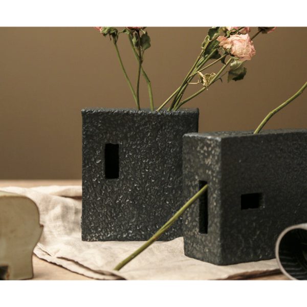 Chaora - Black Brick Vase Online Hot Sale - Image 3