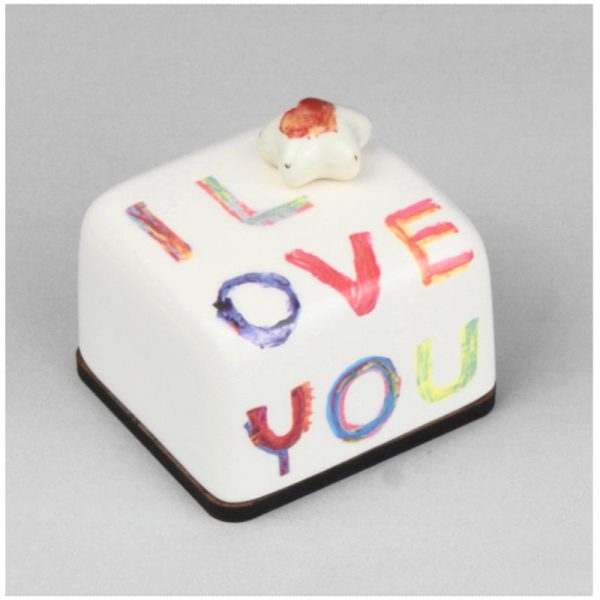 HK Studio - Moony Ceramic I Love You Musical Paperweight Cheap