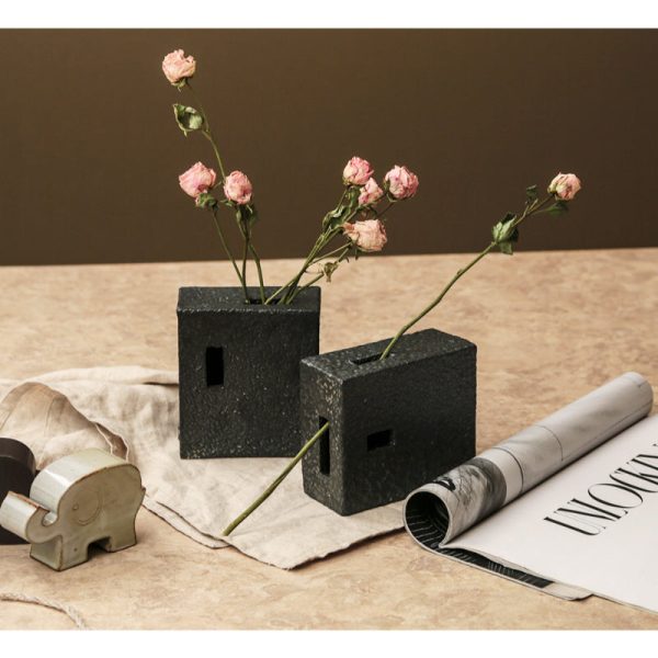 Chaora - Black Brick Vase Online Hot Sale - Image 2