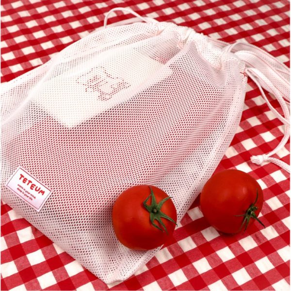 Teteum - Red Point Mesh Bag Online